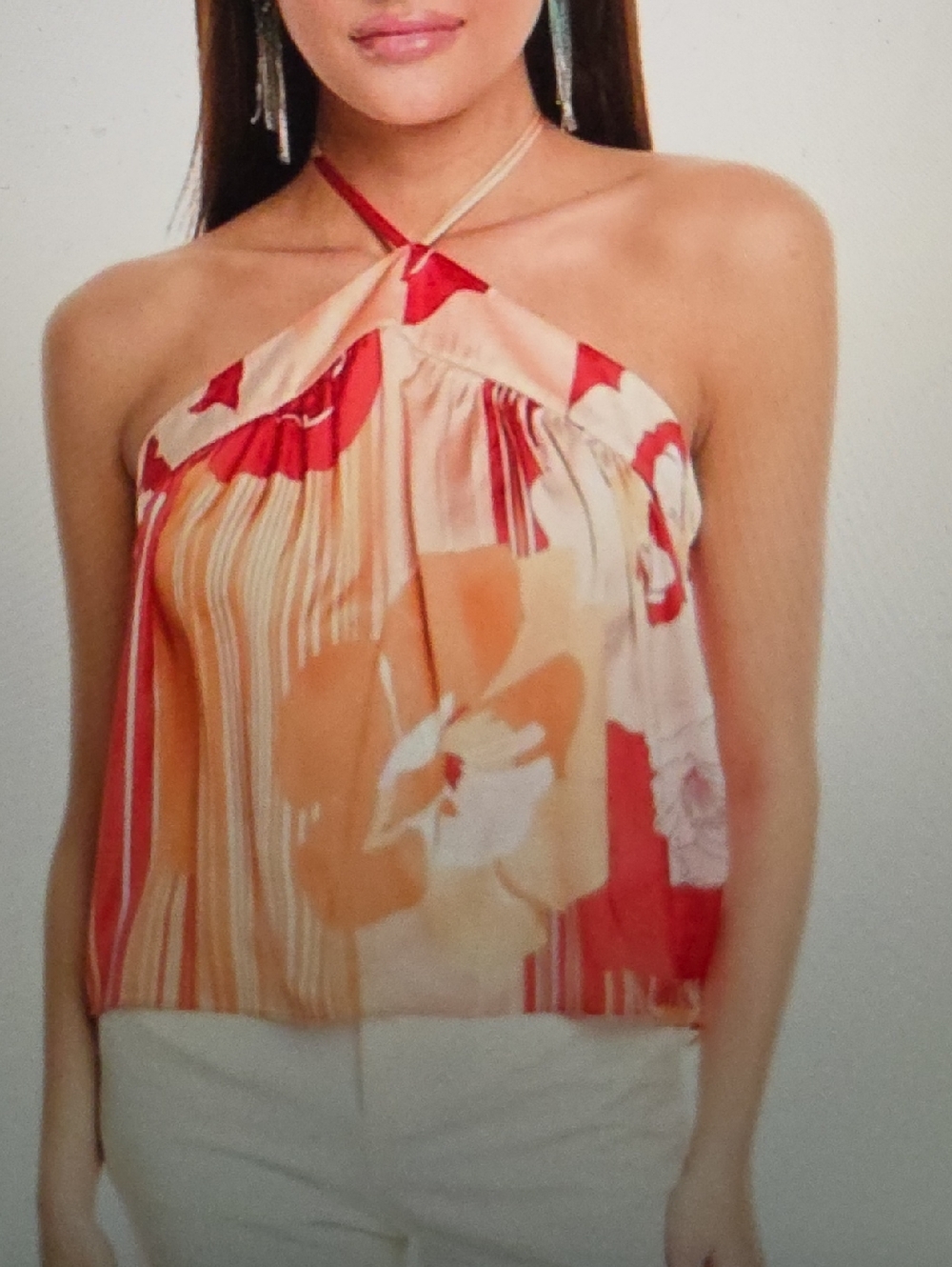 RAMY BROOK Eunice Flame Amor Top Size 4 $295